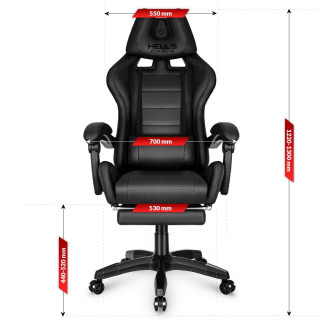 Gaming stol HELLS CHAIR v črni barvi