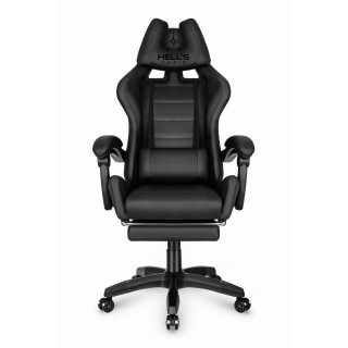 Črn igralni stol iz blaga HELLS CHAIR