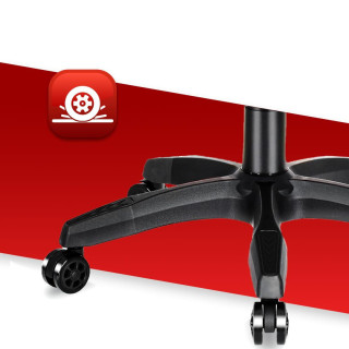 Črn igralni stol iz blaga HELLS CHAIR