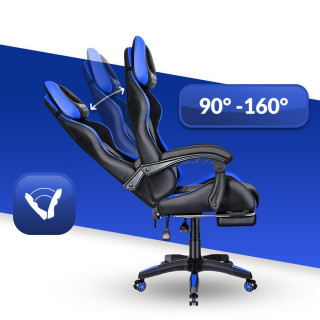 Gaming stol HELLS CHAIR v modro-črni barvi