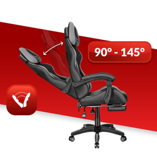 Sivo-črn gaming stol iz blaga HELLS CHAIR