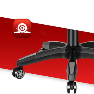 Sivo-črn gaming stol iz blaga HELLS CHAIR