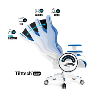 Modro-bel gaming stol DIABLO X-One 2.0