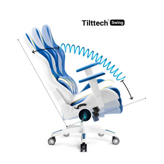 Modro-bel gaming stol DIABLO X-One 2.0