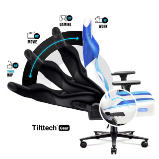 Modro-bel gaming stol DIABLO Frost White X-Player 2.0