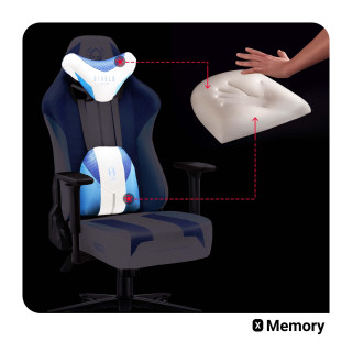 Modro-bel gaming stol DIABLO Frost White X-Player 2.0