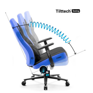 Modro-črni gaming stol DIABLO X-Gamer 2.0