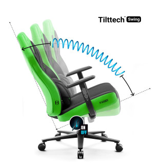 Zeleno-črni gaming stol DIABLO X-Gamer 2.0