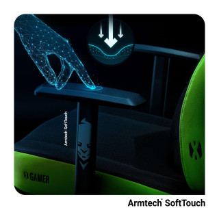 Zeleno-črni gaming stol DIABLO X-Gamer 2.0