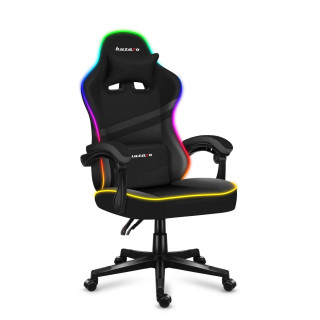 Stol iz črnega blaga Huzaro z RGB osvetlitvijo FORCE 4.4 RGB BLACK
