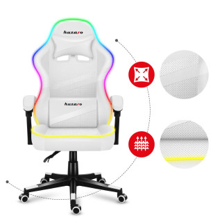 Huzaro bel igralni stol z RGB osvetlitvijo FORCE 4.4 RGB WHITE