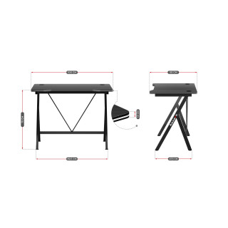 Igralna miza Huzaro HERO 1.4 BLACK