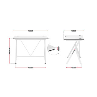 Bela igralna miza Huzaro HERO 1.4 WHITE