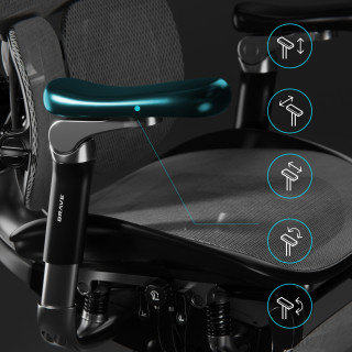 Ergonomski črn stol Diablo V-KINETIC