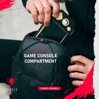 Črn nahrbtnik s torbico Diablo Chairs