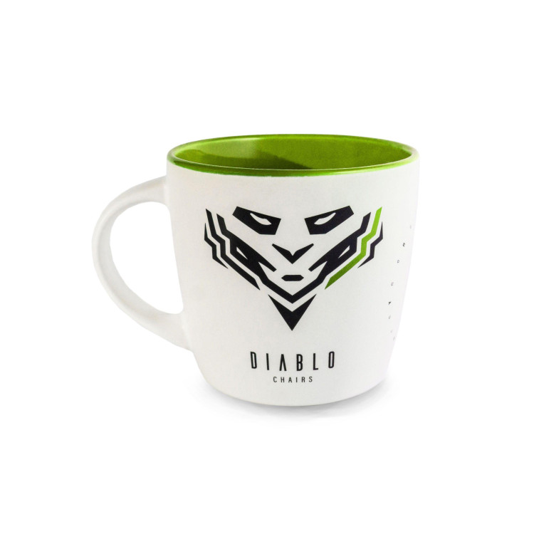 Belo-zelena skodelica Diablo Chairs