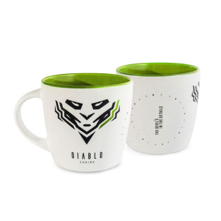 Belo-zelena skodelica Diablo Chairs