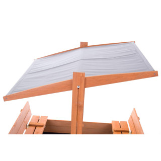 Impregnované pieskovisko so strieškou s UV filtrom - 140x140 cm