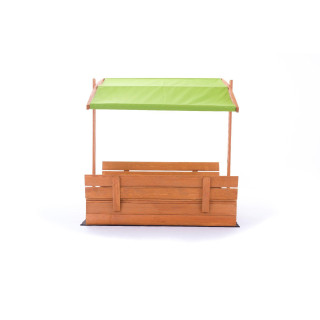 Impregnované pieskovisko so strieškou s UV filtrom - 140x140 cm