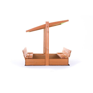 Impregnované pieskovisko so strieškou s UV filtrom - 140x140 cm