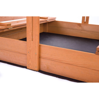 Impregnované pieskovisko so strieškou s UV filtrom - 140x140 cm