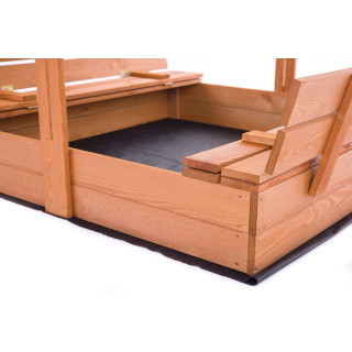 Impregnované pieskovisko so strieškou s UV filtrom - 140x140 cm