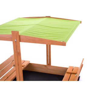 Impregnované pieskovisko so strieškou s UV filtrom - 140x140 cm