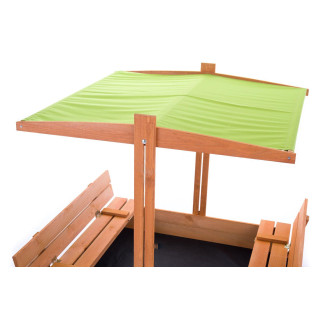 Impregnované pieskovisko so strieškou s UV filtrom - 140x140 cm