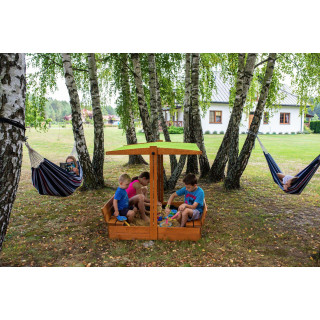 Impregnované pieskovisko so strieškou s UV filtrom - 140x140 cm