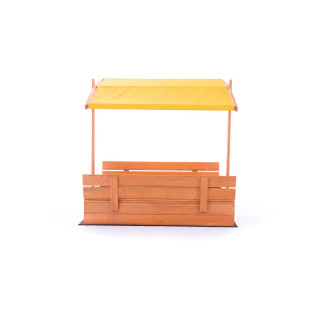 Impregnované pieskovisko so strieškou s UV filtrom - 140x140 cm