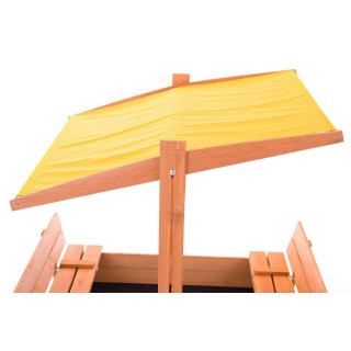 Impregnované pieskovisko so strieškou s UV filtrom - 140x140 cm