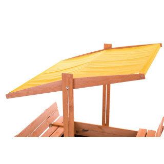 Impregnované pieskovisko so strieškou s UV filtrom - 140x140 cm