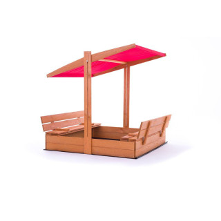 Impregnované pieskovisko so strieškou s UV filtrom - 120x120 cm