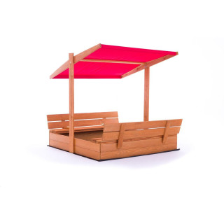 Impregnované pieskovisko so strieškou s UV filtrom - 120x120 cm