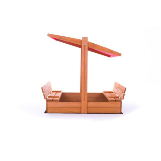 Impregnované pieskovisko so strieškou s UV filtrom - 120x120 cm