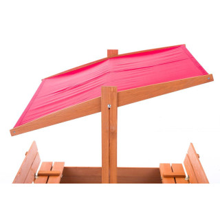 Impregnované pieskovisko so strieškou s UV filtrom - 120x120 cm