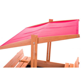 Impregnované pieskovisko so strieškou s UV filtrom - 120x120 cm