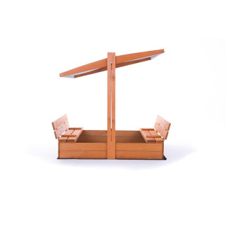 Impregnované pieskovisko so strieškou s UV filtrom - 120x120 cm