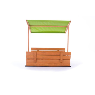 Impregnované pieskovisko so strieškou s UV filtrom - 120x120 cm