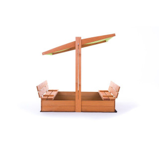 Impregnované pieskovisko so strieškou s UV filtrom - 120x120 cm