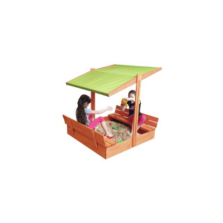 Impregnované pieskovisko so strieškou s UV filtrom - 120x120 cm