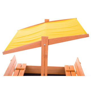 Impregnované pieskovisko so strieškou s UV filtrom - 120x120 cm