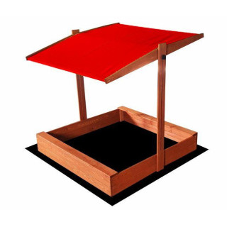 Impregnované pieskovisko so strieškou s UV filtrom - 120x120 cm