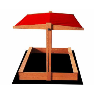 Impregnované pieskovisko so strieškou s UV filtrom - 120x120 cm