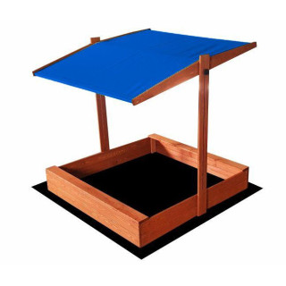 Impregnované pieskovisko so strieškou s UV filtrom - 120x120 cm