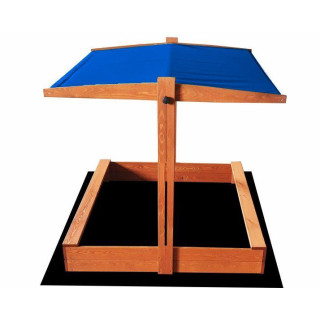 Impregnované pieskovisko so strieškou s UV filtrom - 120x120 cm