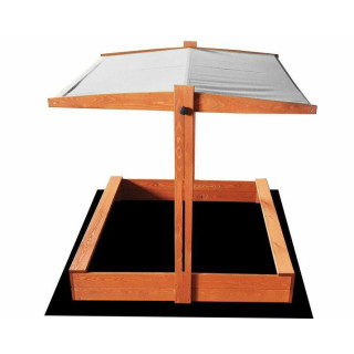 Impregnované pieskovisko so strieškou s UV filtrom - 120x120 cm