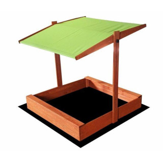 Impregnované pieskovisko so strieškou s UV filtrom - 120x120 cm