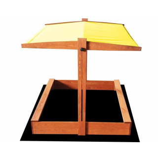 Impregnované pieskovisko so strieškou s UV filtrom - 120x120 cm