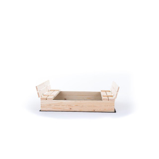 Uzatvárateľné detské pieskovisko s lavičkami - 140x140 cm